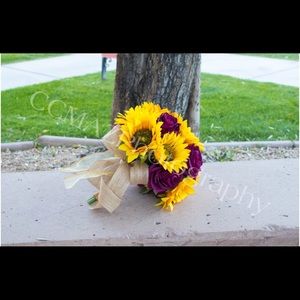 Sunflower Bouquet Set One Brides 3 Bridesmaids Bou